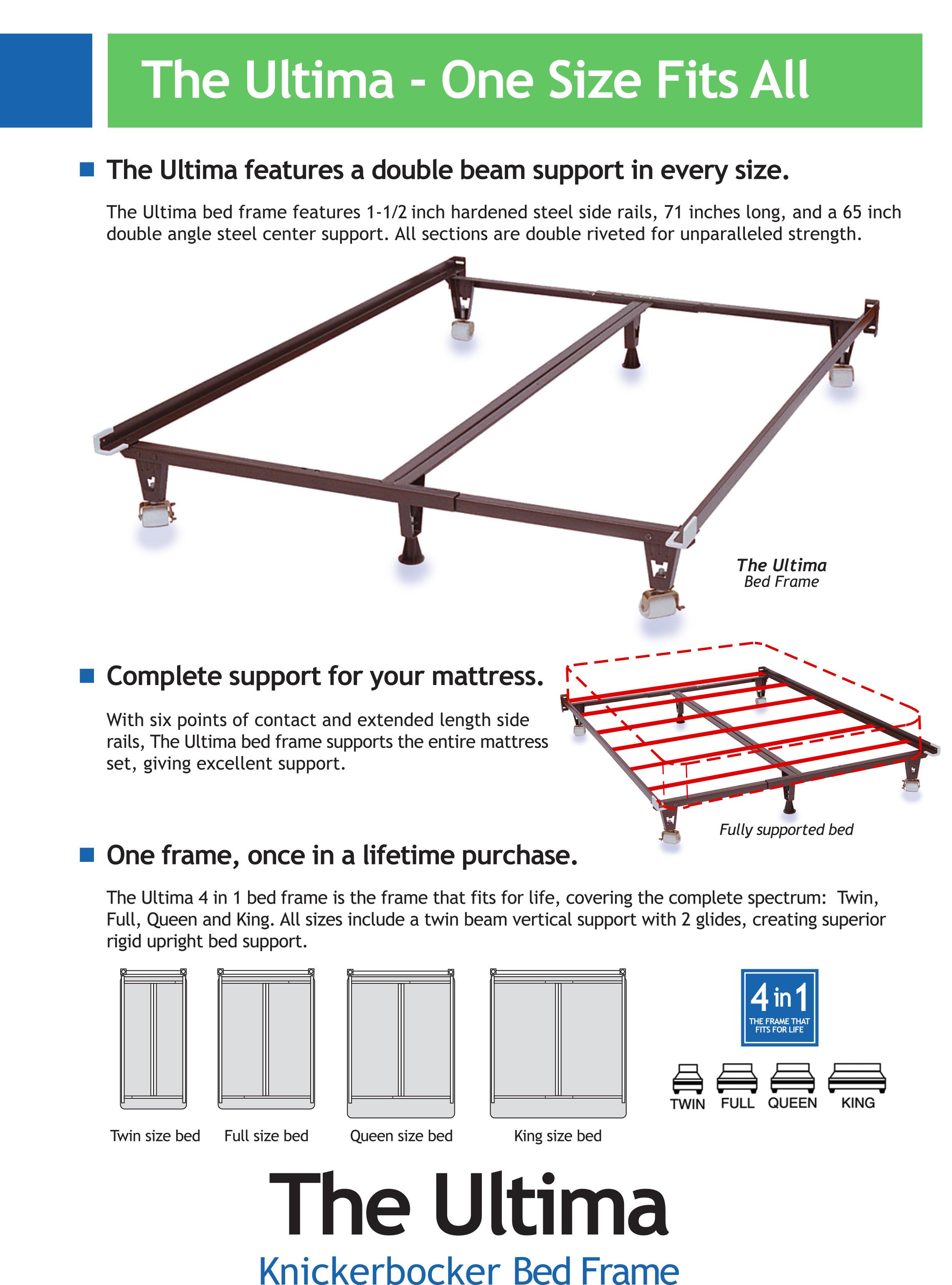 Knickerbocker Bed Frames 1134527 Ultima Bed Frame Dunk & Bright